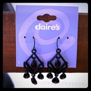 Black dangle earrings